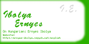 ibolya ernyes business card